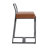 Modern Bar Stools Upholstered Counter Stool With Low Back And Metal Frame Industrial Island Chairs For Kitchen/Pub-1298530084
