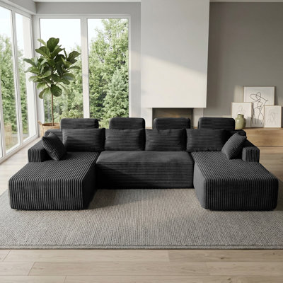 133“L-/U-Shaped Modular Cloud Sectional Sofa
