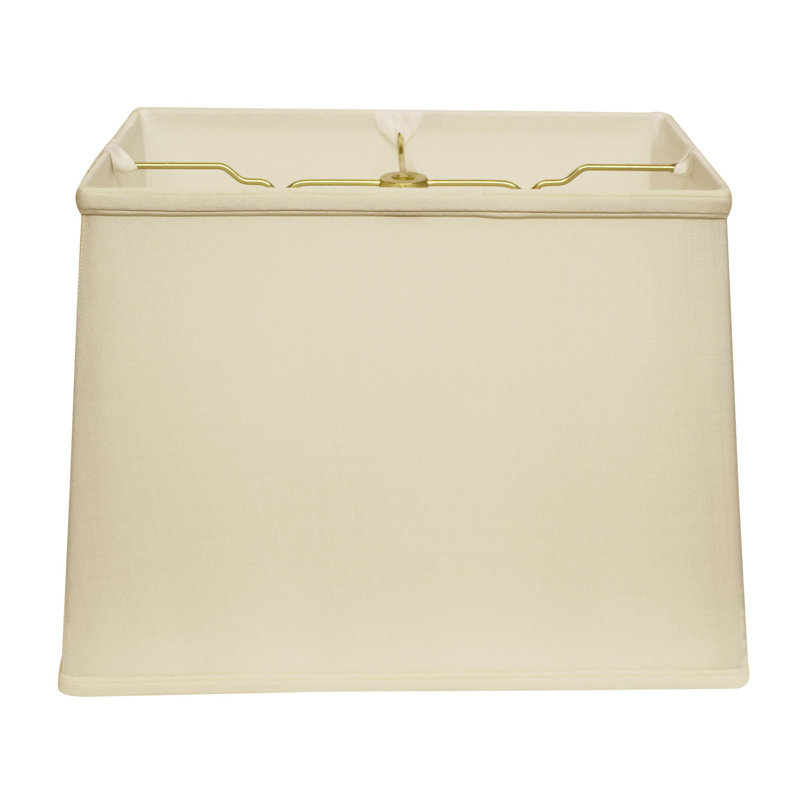 Abat-jour rectangulaire ivoire en soie Pongee, H 11 po x l 16 po x P 10 po