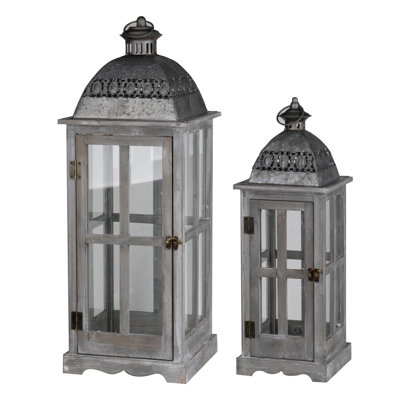 Wooden Candle Lantern Decorative, Hurricane Lantern Holder Decor For Indoor Outdoor, Home Garden Wedding