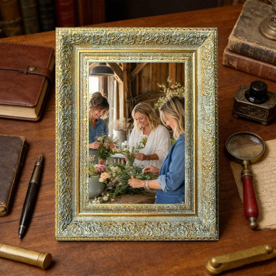 Cadre photo élégant antique 1 PC 8 "x 10" avec support de table et crochets muraux