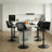 Swivel Upholstered Adjustable Height Counter & Bar Stool With Footrest-1211062124