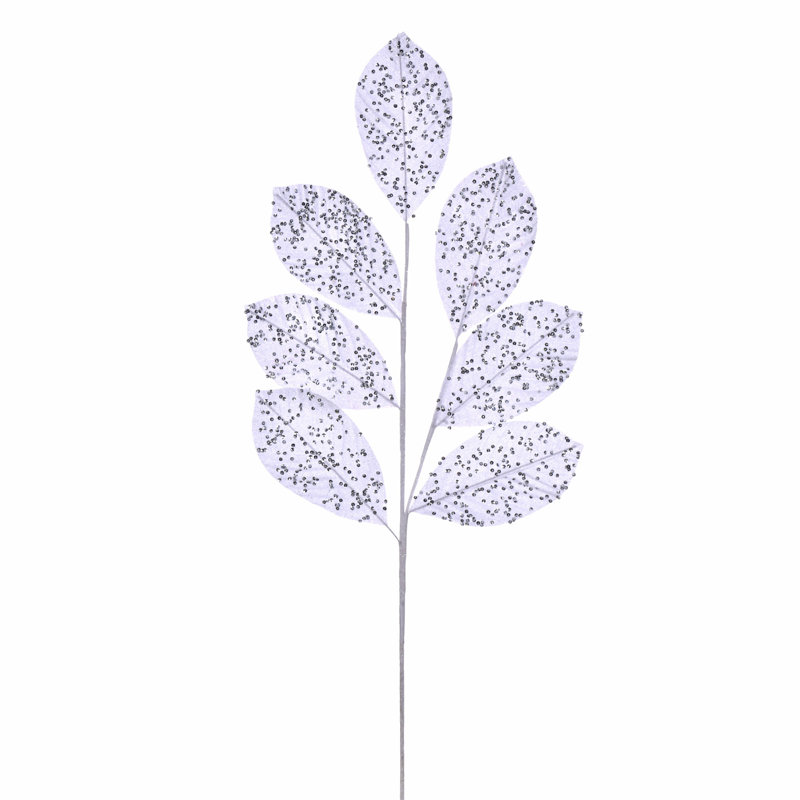 Vaporisateur de feuilles scintillantes Vickerman 27 po, 4 pièces par sac, Blanc