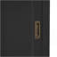 Bibliothèque de 83,4 po de hauteur, bibliothèque moderne avec portes coulissantes et tablettes ouvertes, bibliothèque de rangement pour le salon, bureau personnel, noir