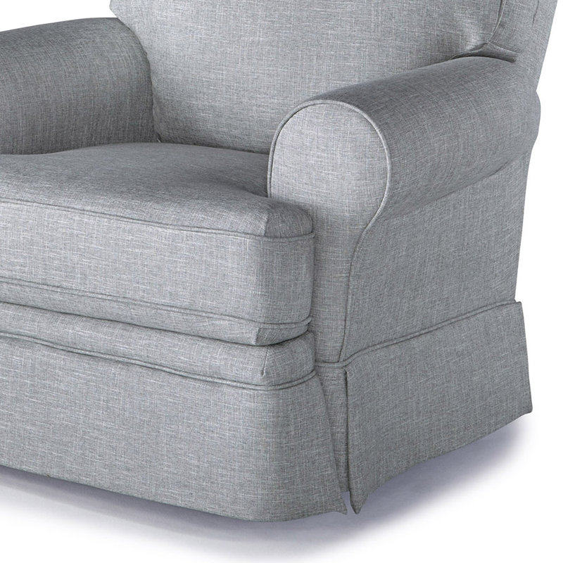Willow Upholstered Swivel Reclining Glider, Pewter