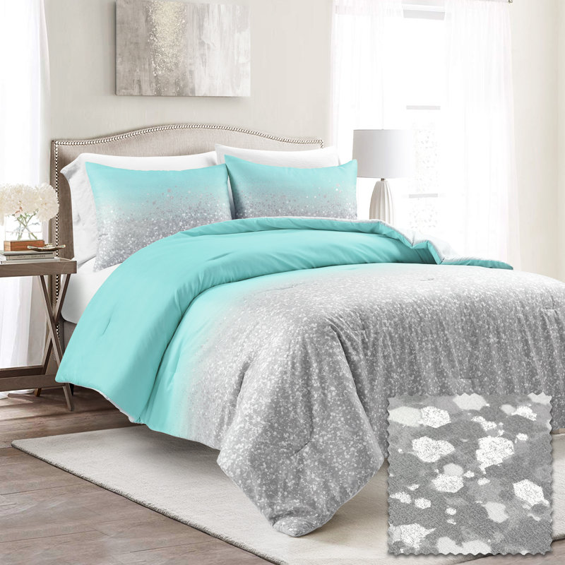Comforter, Full/Queen Comforter + 2 Shams, Aqua