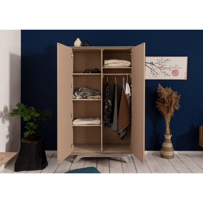 Tromso 2 Door Solid Wood Wardrobe
