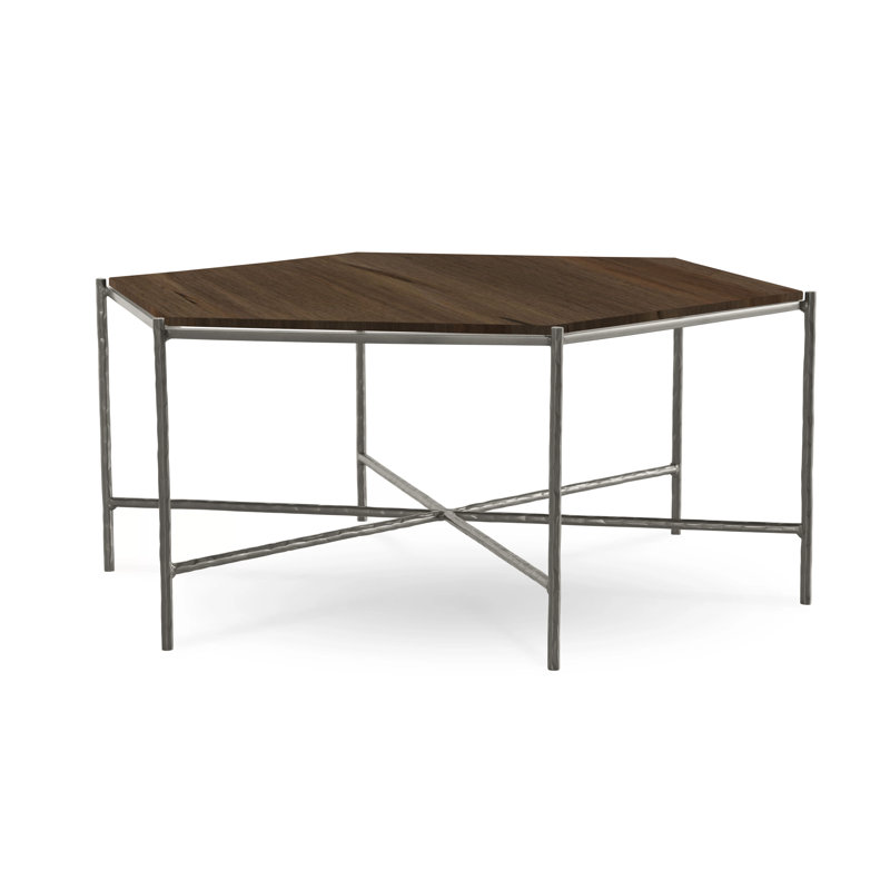 Athena Glass Top Coffee Table, Gunmetal, Cashew, Maple