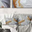 Blanc et marbre doré abstrait I - coussin abstrait en marbre imprimé-1909229147-1945737727