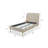 Heather Mid-Century Modern Velvet Upholstered Platform Bed in Gray and Black-515308515-515308518