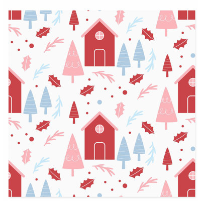 Fêtes de Noël, motif V, reproduction d'art moderne sans cadre