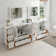 Boyette 108'' Double Bathroom Vanity with Ceramic Top with Mirror