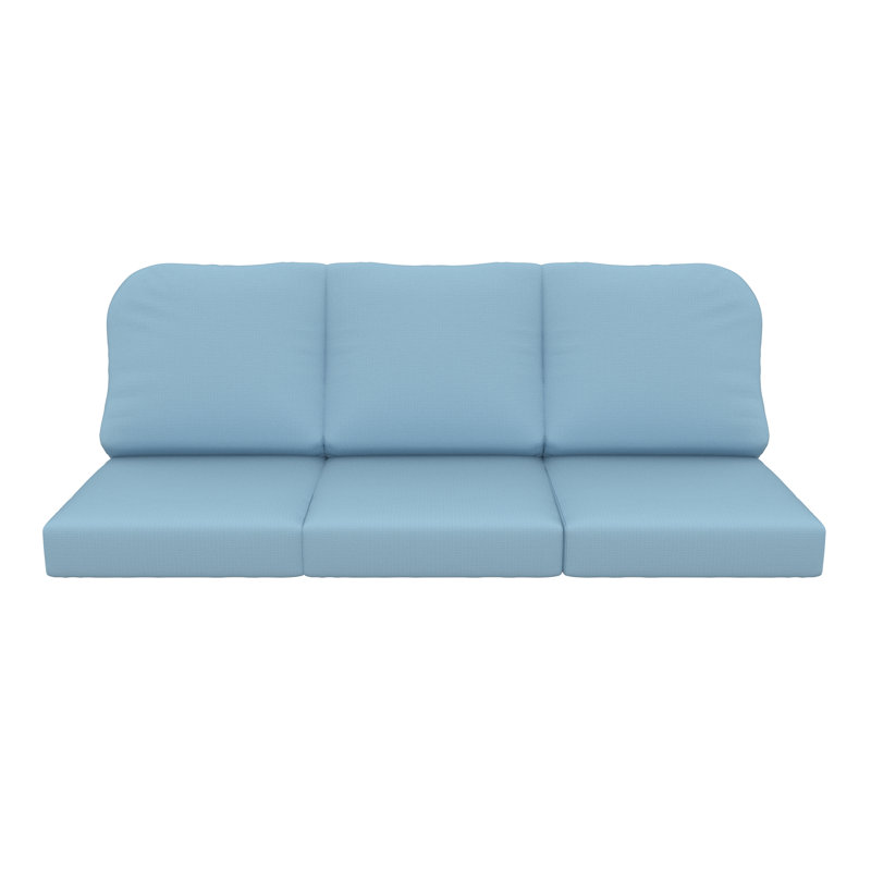 Outdoor Sunbrella® 3 Seater Sofa Cushions, Canvas Air Blue Sunbrella® Canvas