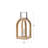 11.4'' H Wood Tabletop Lantern