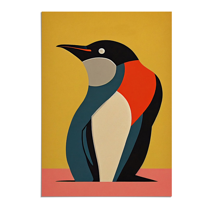 XV1022-3467X Penguin Abstract No.3 - Print, No Matte, 42cm H x 29.7cm W, Paper