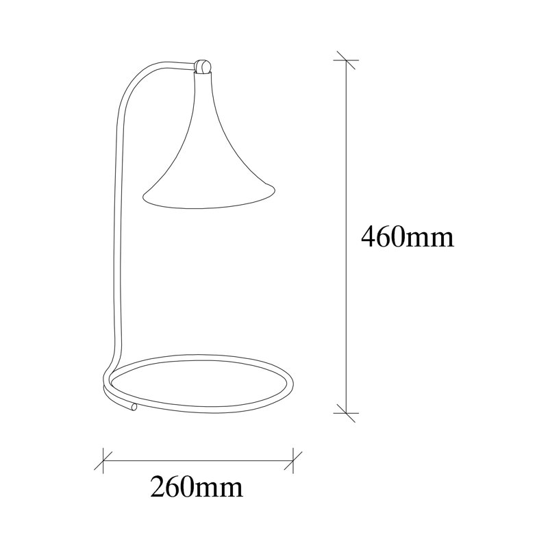 Lampe de bureau noire 18,11 po Keturah