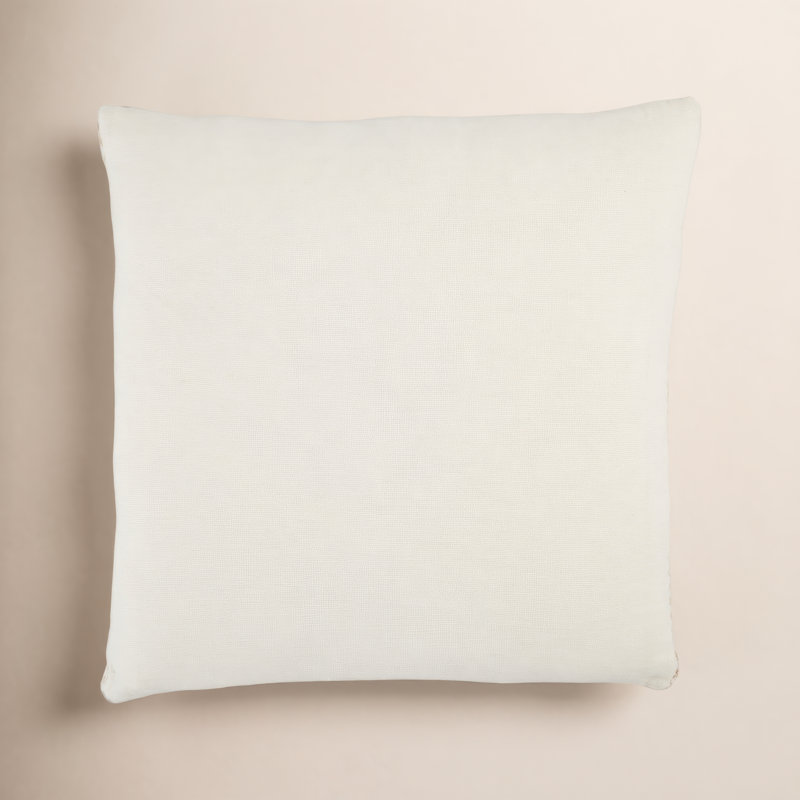 Griffin Linen Reversible Throw Pillow, Ivory/Blush, No Fill