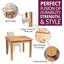 Small Extending Oak Dining Set with Cream Seat Pad Chairs-45980991
