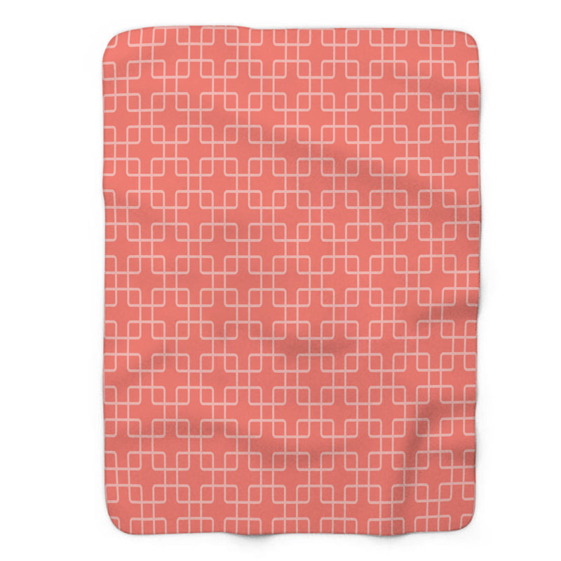 Coral Lagoon - 1 Piece Premium Sherpa Blanket, Twin