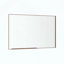 Miroir rectangulaire surdimensionné avec plateau amovible et cadre en noyer-759078376