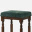 Ensemble de 2 tabourets de comptoir en bois massif de style campagnard rembourrés avec pieds tournés-2140772600-2140772604