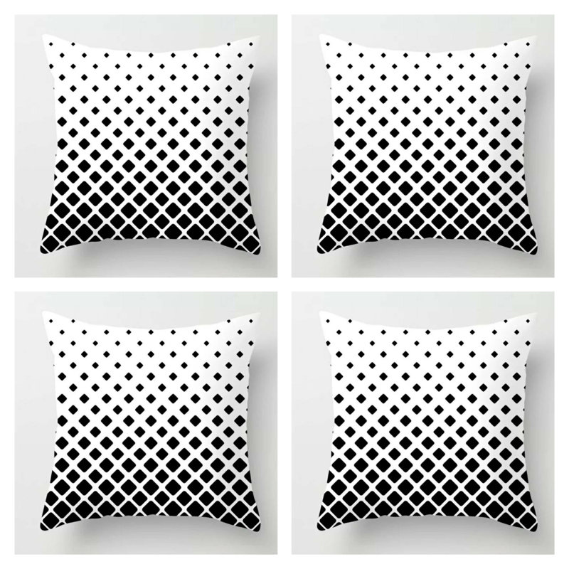 Kearna Black/White Cushion Cover, Diamond