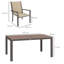 Fallston 6 - Person Plastic Patio Dining Set Rectangular Table-1785457063