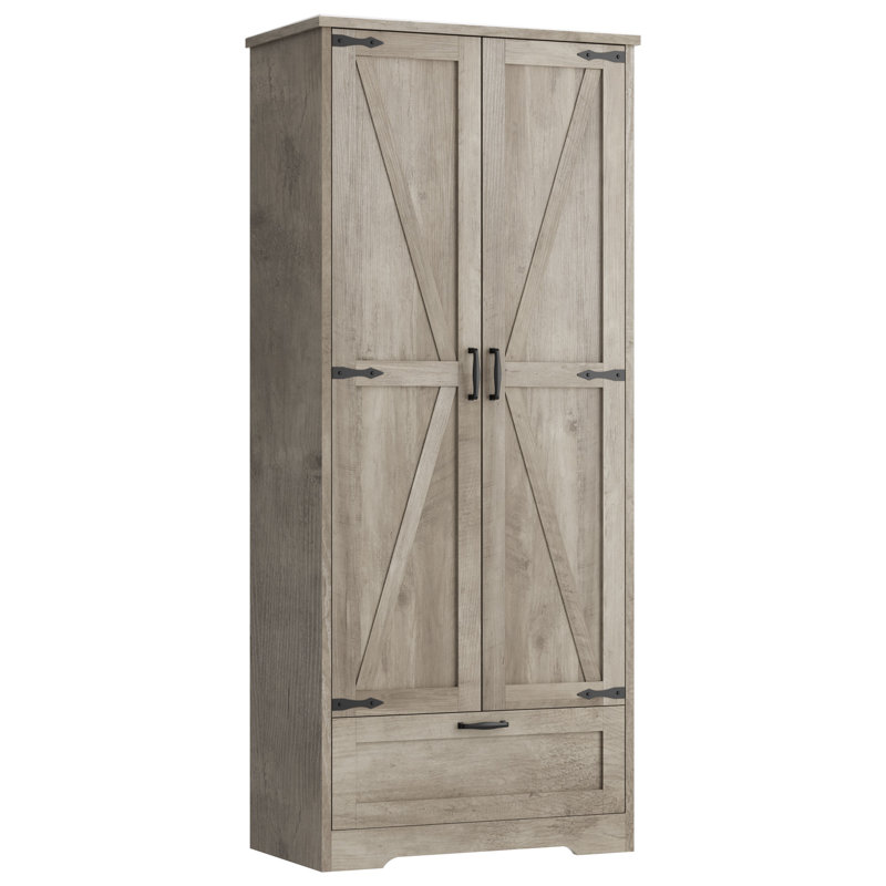 Denizard 65" Kitchen Pantry , Gray