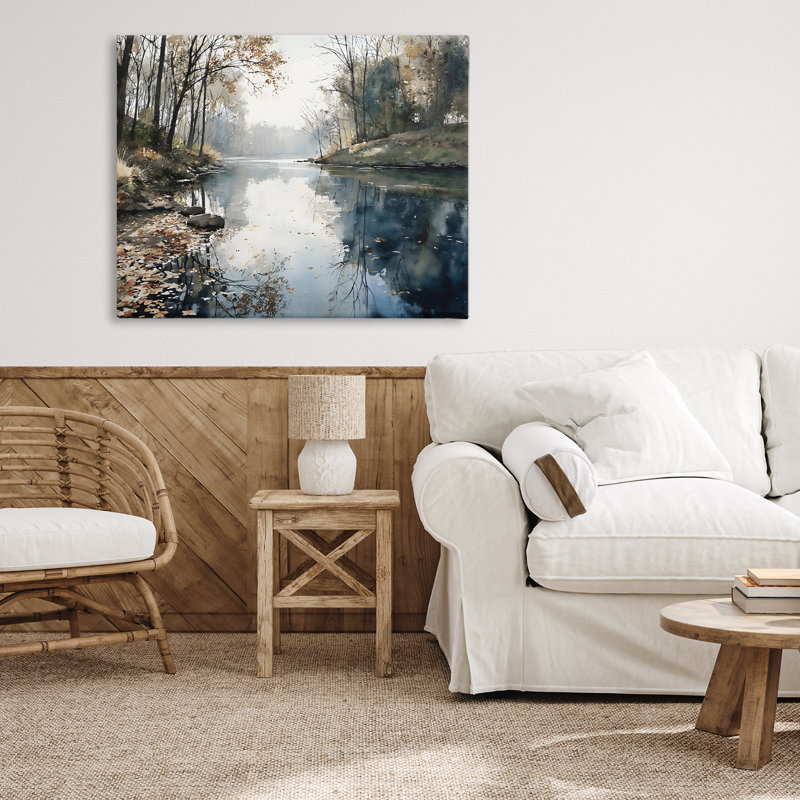 Toile Fall Lake Reflection, design par Franklyn Gregory, 24 x 30