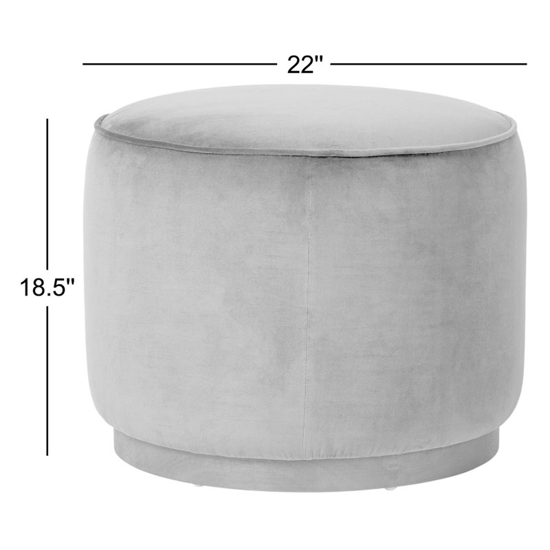 Sinclair Round Ottoman, Surrey Olive Cotton Blend