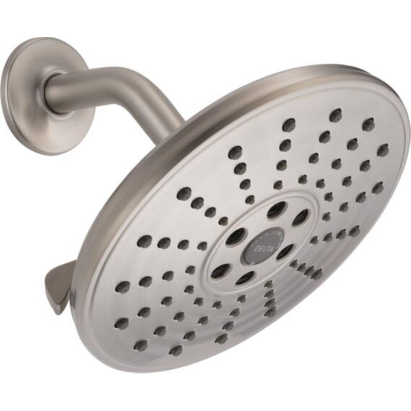 Rain Adjustable Shower Head with H2Okinetic Technology, Lumicoat Stainless