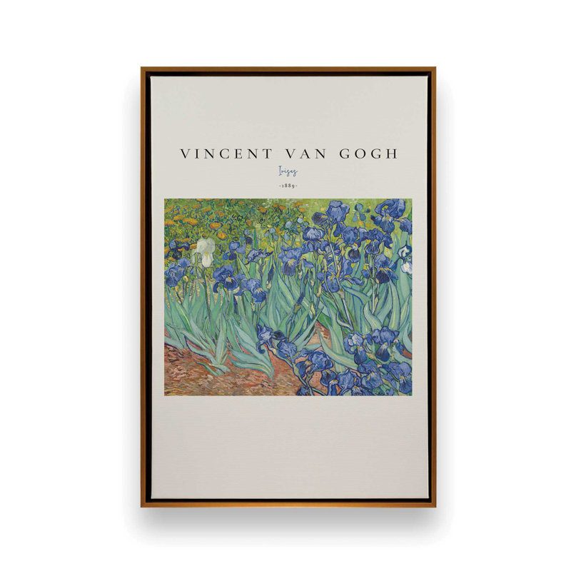 Van Gogh's Irises v2, H 48,75 po x l 32,75 po, Polished Gold