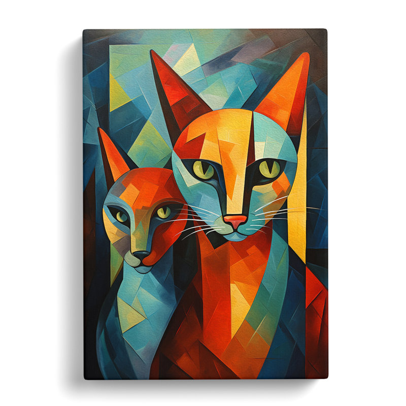 Egyptian Cat Cubism - Print, 76cm H x 50cm W x 3cm D