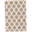 Tapis géométrique en jute / cuir de vache rectangulaire géométrique fait à la main 4 pi 6 po x 6 pi 7 po