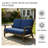 Solid Wood Teak Outdoor Loveseat With Cushion And Arms-1591383990-1591383977