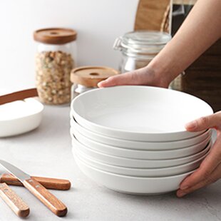 Ceramic Soup Bowls with Handles Baking Bowl Simple Household Tableware Soup  Noodle Bowl Salad Bowl-Gray (Only One Piece） 