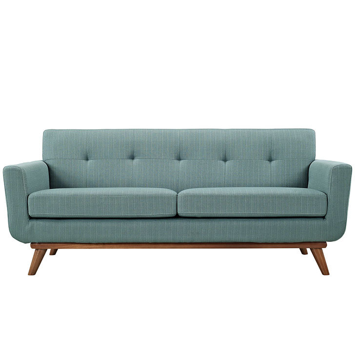 Modway Engage Upholstered Fabric Loveseat, Laguna Polyester