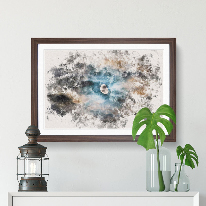 Moody Sky in Poland - Framed Print, 24cm H x 33cm W x 2cm D, Walnut Framed
