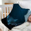 Jeté en molleton noir ultra doux en flanelle, imprimé abstrait Shark Starry-130089971