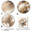 Ensemble de 3 pièces florales à motif de fleurs beiges - Beige-87918671