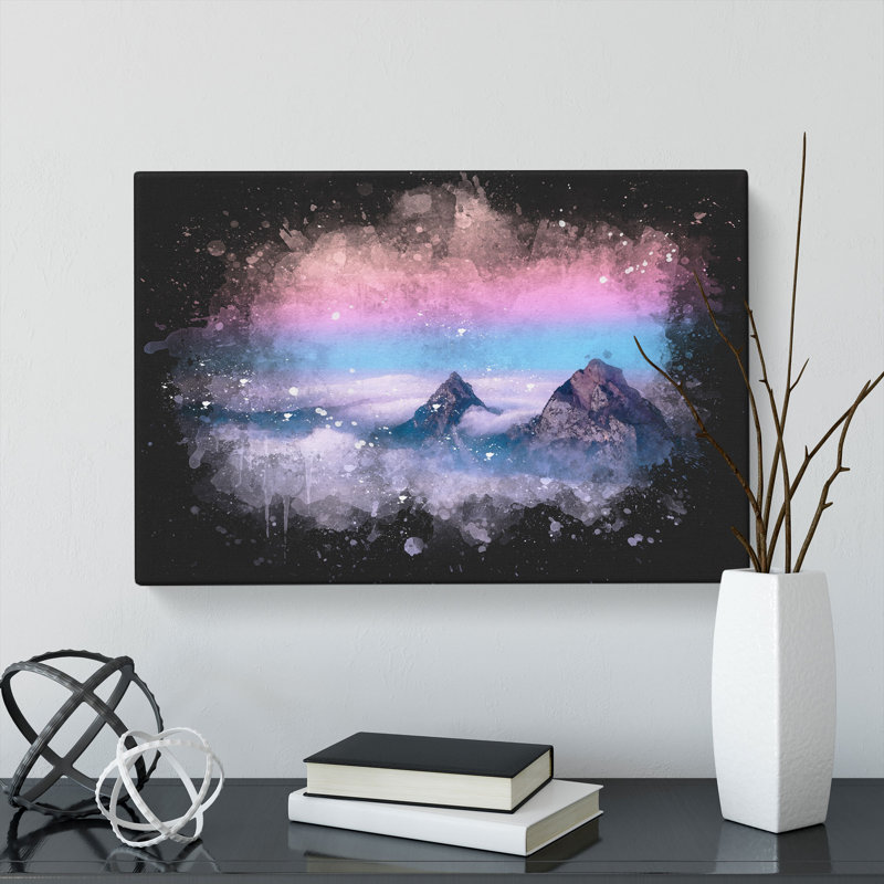Clouds Over The Swiss Mountains - Wrapped Canvas, 50cm H x 76cm W x 3cm D