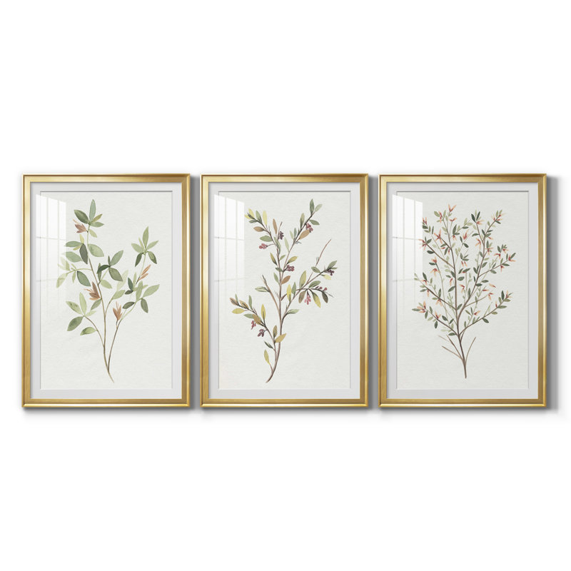 Reproduction encadrée de qualité supérieure simple prêt à accrocher, H 24,5 po x l 55,5 po x P 1 po, Cadre doré, Blanc