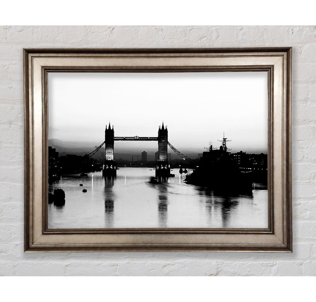 London Bridge B N W - Einzelner Bilderrahmen Kunstdrucke