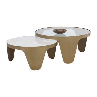 MYSARIA NESTING COFFEE TABLES (SET OF 2) - Gold