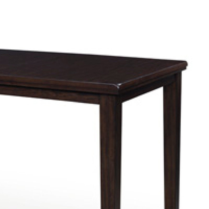 Table à hauteur de comptoir Hado, plateau de table extensible 60 à 78 pouces, brun foncé