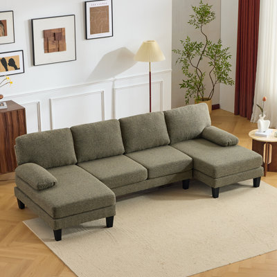 Canapé modulaire 110 po en chenille Kakhi