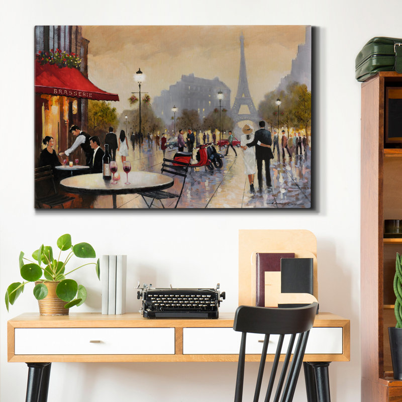 Arwah Paris Stroll - Reproduction d'art sur toile tendue, L 8 po x H 12 po