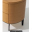 Table de chevet incurvée ronde en bois massif multi-couches avec tiroirs doubles pour la chambre à coucher