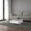 Table basse Berd White avec tiroir et pieds en métal, design compact, blanc