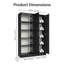 Hokku Designs Armoire garde-robe avec garde-robe et garde-robe avec 4 portes et 10 tablettes utilitaires -1369334420